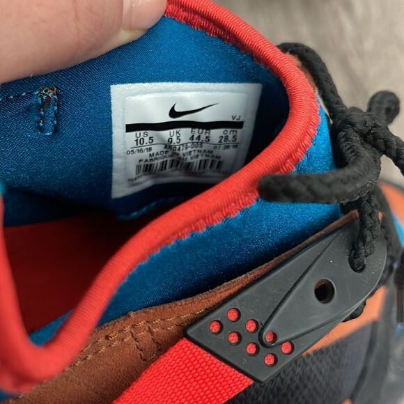 Nike Air Revaderchi Black Habanero Red Dark Rust Men's 10.5 - Picture 6 of 6